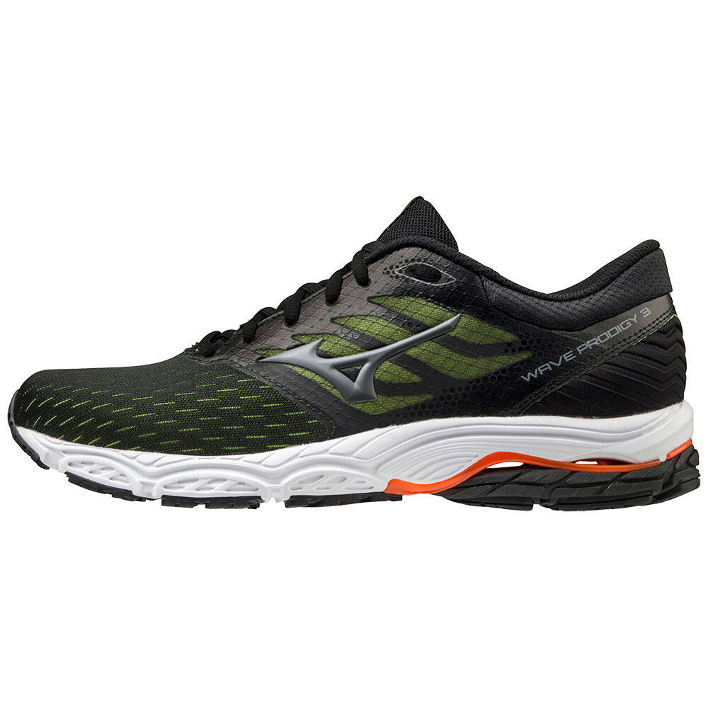 Mens Mizuno Wave Prodigy 3 Running Shoes Black/Grey/Orange Philippines (UDIXPM048)